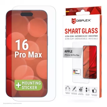 Displex Smart Glass (9H) Apple iPhone 16 Pro Max, montāžas uzlīme, nesalaužams