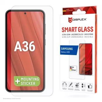 Displex Smart Glass (9H) Samsung Galaxy A36, montāžas uzlīme, nesalaužams