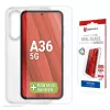 Rūdīta stikla aizsargplēve + maciņš Samsung Galaxy A36, e.v.i., Eco montāžas rāmis, Izturīga pret skrāpējumiem, Caurspīdīga