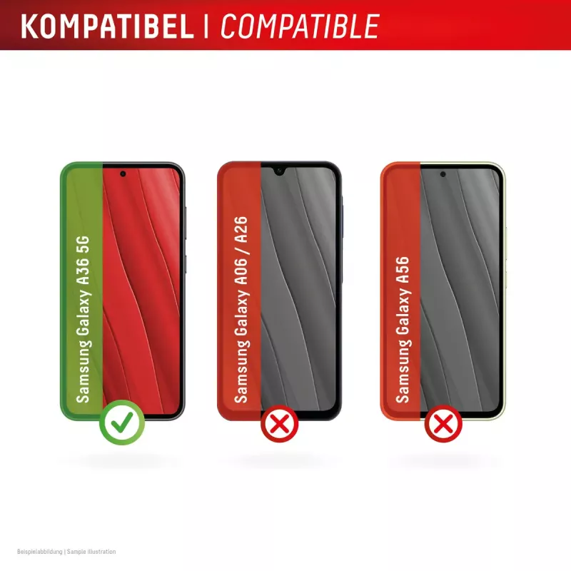 Rūdīta stikla aizsargplēve + maciņš Samsung Galaxy A36, e.v.i., Eco montāžas rāmis, Izturīga pret skrāpējumiem, Caurspīdīga