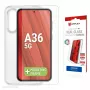 Rūdīta stikla aizsargplēve + maciņš Samsung Galaxy A36, e.v.i., Eco montāžas rāmis, Izturīga pret skrāpējumiem, Caurspīdīga