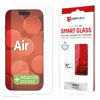Displex Smart Glass (9H) Apple iPhone Air, montāžas uzlīme, nesalaužams