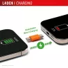 Displex Phone-to-Phone Emergency Charger, USB-C uz USB-C, Mini spraudnis + Elastīgs kabelis, Kompakts 2 iepakojums