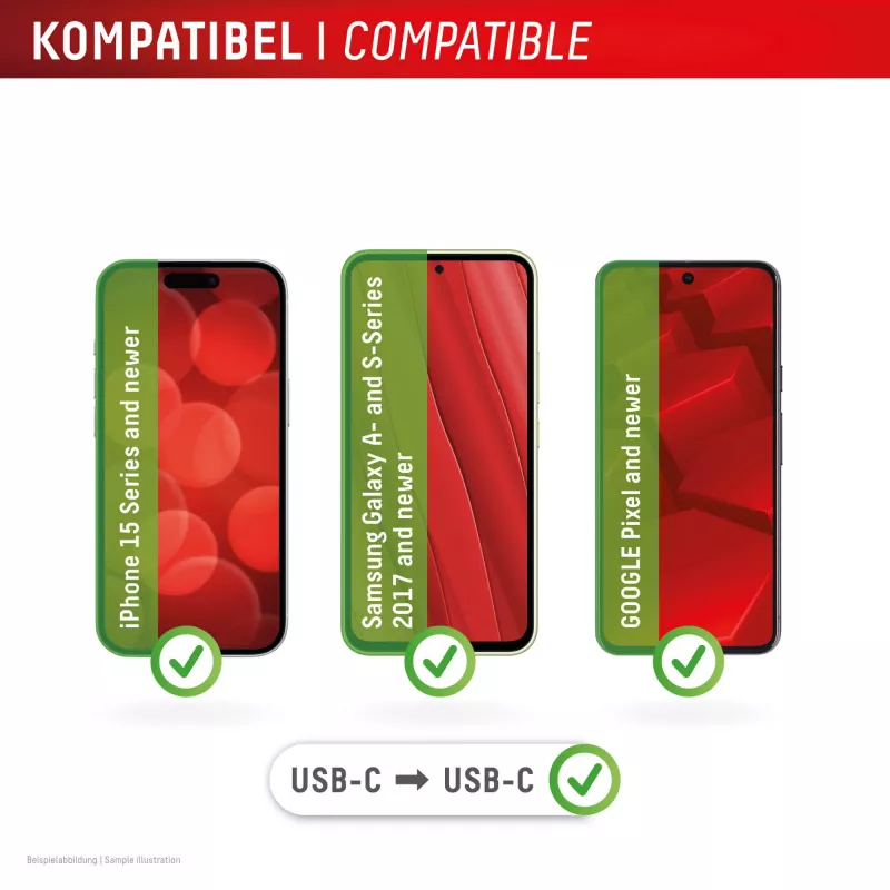 Displex Phone-to-Phone Emergency Charger, USB-C uz USB-C, Mini spraudnis + Elastīgs kabelis, Kompakts 2 iepakojums