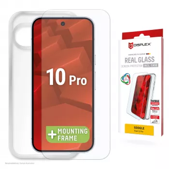 Displex stikla aizsargs + maciņš Google Pixel 10 Pro, EASY-ON® Eco montāžas rāmis, pret skrāpējumiem