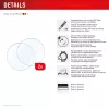 Aizsargstikls e.v.i. Displex 9H Glass Galaxy Watch 8 40mm, 2 iepakojumā, īpaši plāns, bezmalu, pretpirkstu nospiedumiem