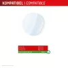Aizsargstikls e.v.i. Displex 9H Glass Galaxy Watch 8 40mm, 2 iepakojumā, īpaši plāns, bezmalu, pretpirkstu nospiedumiem