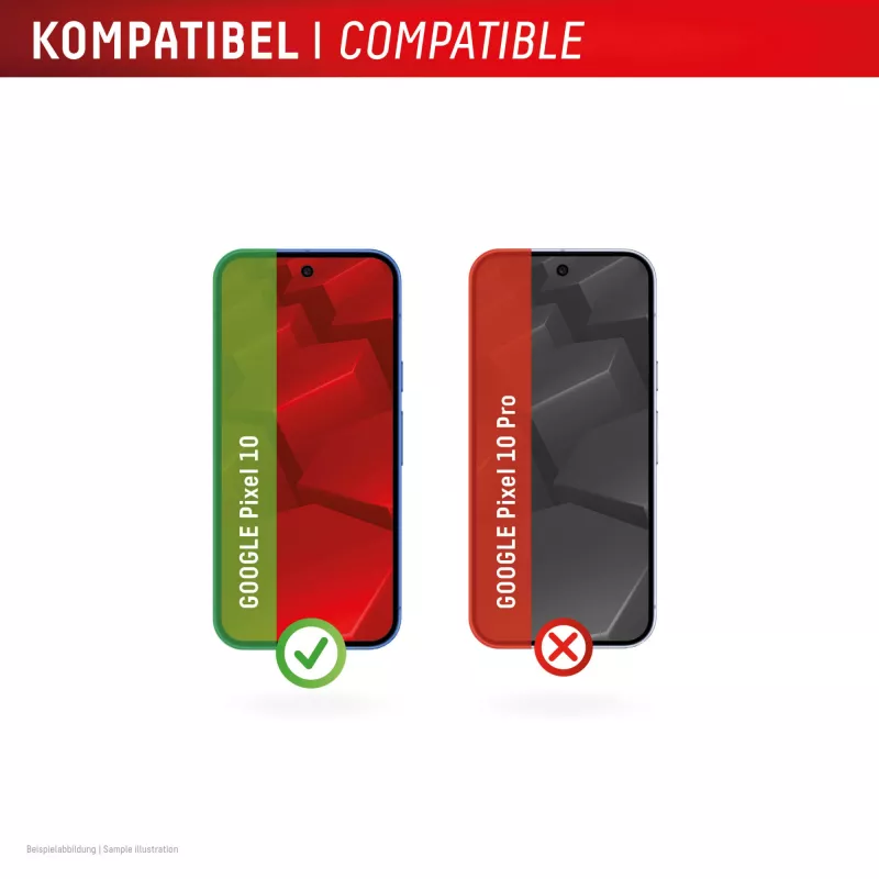 Rūdīta stikla aizsargplēve ar maciņu Google Pixel 10, e.v.i. (DISPLEX Real Glass + Maciņš)
