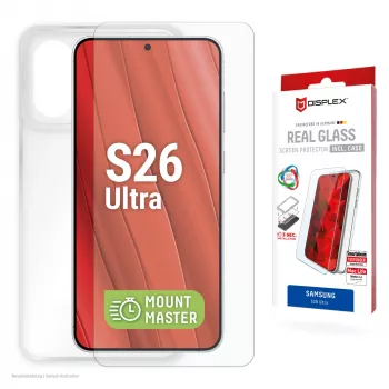 Displex ekrāna aizsargstikls + maciņš Samsung S26 Ultra, pret skrāpējumiem