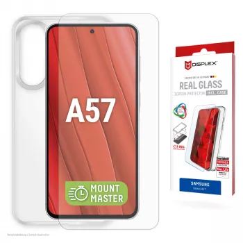 Displex aizsargstikls + maciņš Samsung A57, pret skrāpējumiem