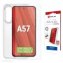 Displex aizsargstikls + maciņš Samsung A57, pret skrāpējumiem