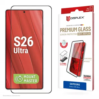 Displex Premium ekrāna aizsargs (Full Cover, 10H) Samsung S26 Ultra, pilns pārklājums