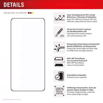 Displex Premium ekrāna aizsargs (Full Cover, 10H) Samsung S26 Ultra, pilns pārklājums