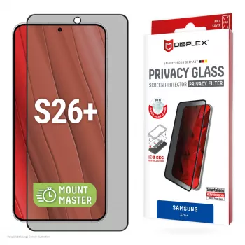 Displex Privātuma aizsargstikls (10H) Samsung S26+, Privātuma filtrs