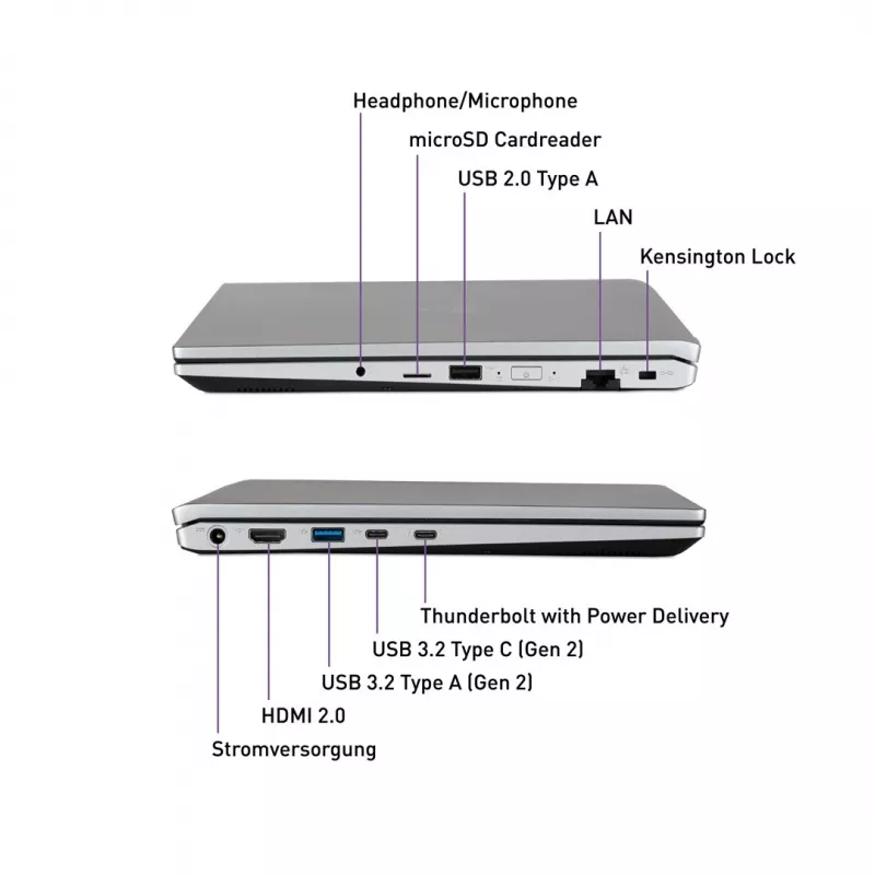 Piezīmjdators TERRA MOBILE US1220800, Intel® Core™ i7-1355U, 15.6 inch Full HD, 16 GB DDR5, 512 GB SSD, Windows 11 Pro, Sudrabs