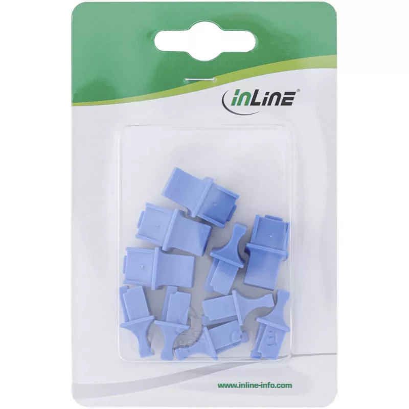 InLine Putekļu aizsargs RJ45 ligzdai, zils, 10 gab.