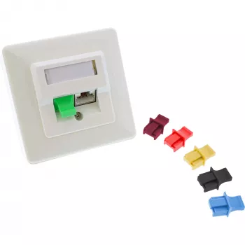 Putekļu aizsargvāciņš RJ45 ligzdai InLine 59942C melns 10gab.