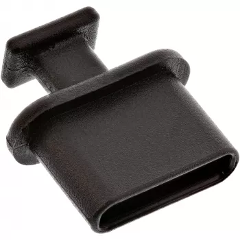 Putekļu aizsargvāciņš USB-C ligzdai InLine 59948M melns 50 gab.