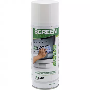 Tīrīšanas putas InLine Foam Cleaner ekrāniem ar antistatisku efektu, 400 ml — LCD/TFT/Plasma
