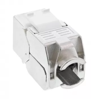InLine RJ45 Keystone Jack Snap-In modulis Cat.6a, sarkanā krāsā ar putekļu vāciņu