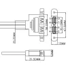 InLine 33390K iekšējais USB 3.2 Gen 1 kabelis, mātesplate uz 2x USB-A sieviete, 0.45m