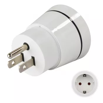 Hama 00223432 strāvas kontaktdakšas adapteris tips B uz tips C (Europlug)+tips F balts