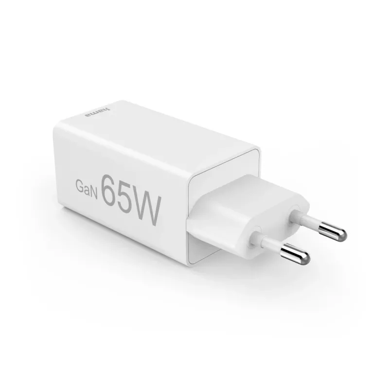 Hama 00125142 universāls sienas lādētājs 65W balts GaN ātrā uzlāde