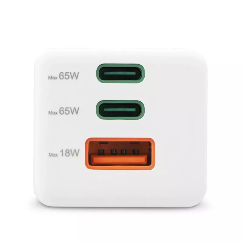 Hama 00125142 universāls sienas lādētājs 65W balts GaN ātrā uzlāde