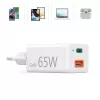Hama 00125142 universāls sienas lādētājs 65W balts GaN ātrā uzlāde