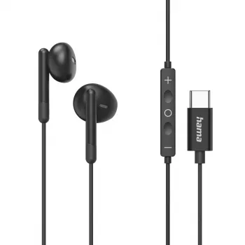 Hama Classy vadu austiņas ar mikrofonu, USB Type-C, melnas