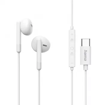 Hama Classy austiņas vadu iebūvētas zvaniem/mūzikai USB Type-C balts