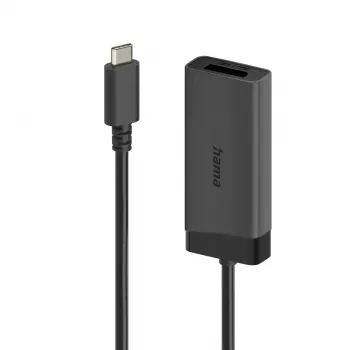 Hama 00202034 video kabeļa adapteris 0.15 m USB Type-C uz HDMI + DisplayPort Melns