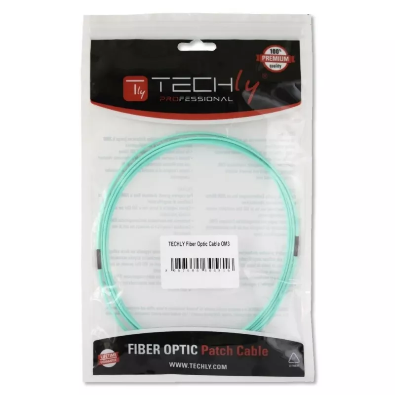 Techly ST/LC Multimode 50/125 OM3 1m šķiedras optikas kabelis ILWL D5-STLC-010/OM3