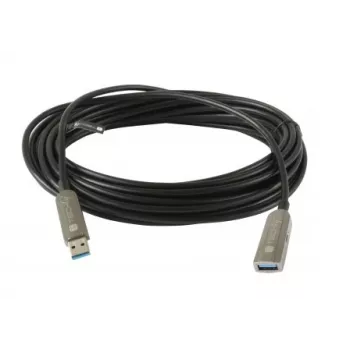 Techly ICOC U3AMF-HY-020 USB aktīvais optiskais kabelis 20 m, USB 3.2 Gen 1, melns