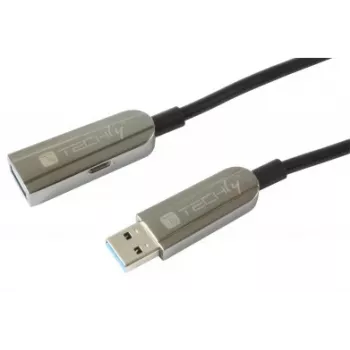 Techly ICOC U3AMF-HY-020 USB aktīvais optiskais kabelis 20 m, USB 3.2 Gen 1, melns