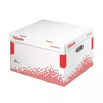 Esselte arhivēšanas konteiners Speedbox FSC® Medium, sarkans/balts, 430 g, 325 x 367 x 263 mm