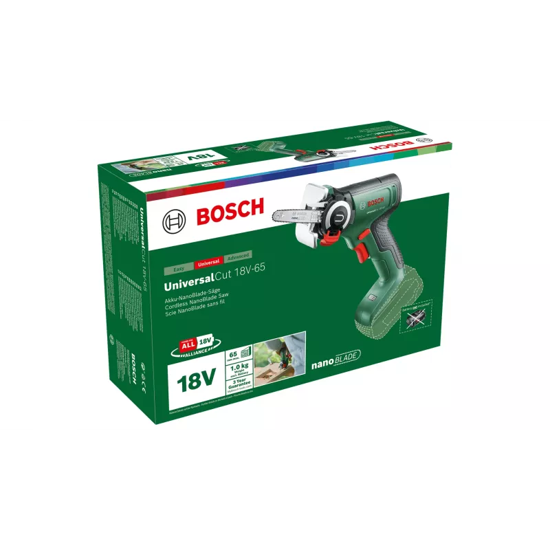 Bosch UniversalCut 18V-65 bezvadu finierzāģis 8000 spm 1 kg