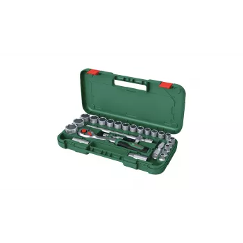 Bosch 1 600 A02 Z9F tērauda uzgriežņu atslēgu komplekts, 21 daļa, melns/zaļš