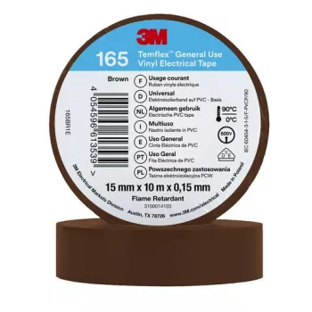 3M 165BR1E elektriskā lente, brūna, 10 m
