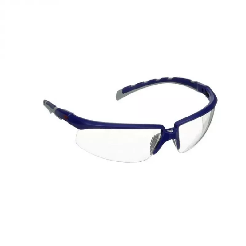 3M S2001ASP-BLU drošības brilles ar regulējamiem deniņiem, zilas/pelēkas