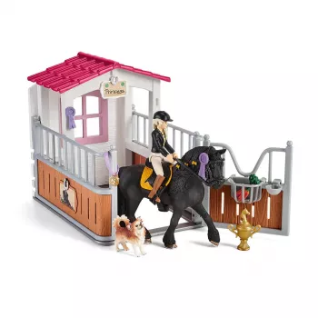 schleich HORSE CLUB Zirgu Bokss ar Tori & Princess, Zirgu Stallītis, Zirgi, 5 gadi, Daudzkrāsains, Plastmasa