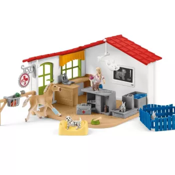 Schleich Veterinārā prakse ar mājdzīvniekiem, Saimniecība, Lauku dzīvnieku rotaļlietas, 3+ gadi, Daudzkrāsains