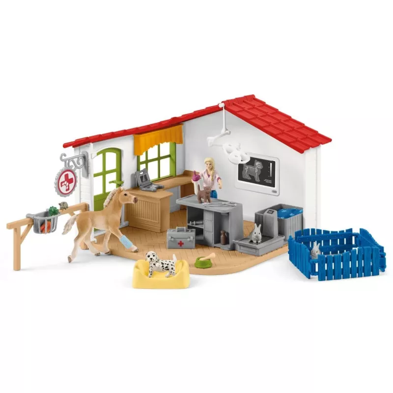 Schleich Veterinārā prakse ar mājdzīvniekiem, Saimniecība, Lauku dzīvnieku rotaļlietas, 3+ gadi, Daudzkrāsains