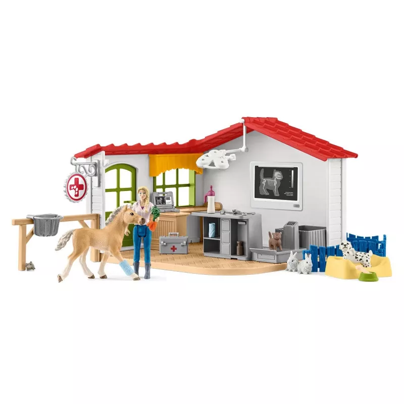 Schleich Veterinārā prakse ar mājdzīvniekiem, Saimniecība, Lauku dzīvnieku rotaļlietas, 3+ gadi, Daudzkrāsains