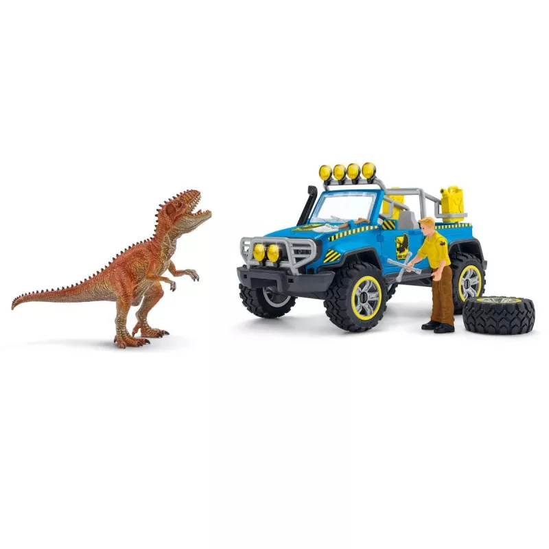 schleich Dinozauri Bezceļu transportlīdzeklis ar dinozauru posteni