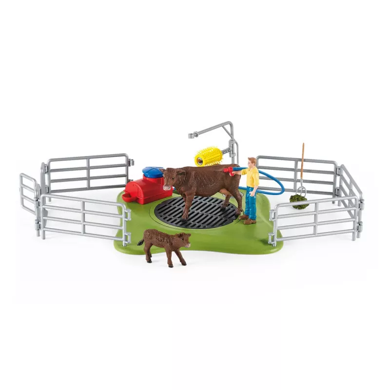 Schleich FARM WORLD Happy Cow Wash – mazgāšanas komplekts
