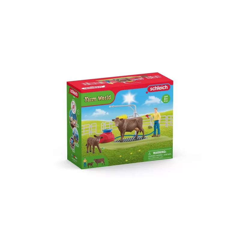 Schleich FARM WORLD Happy Cow Wash – mazgāšanas komplekts
