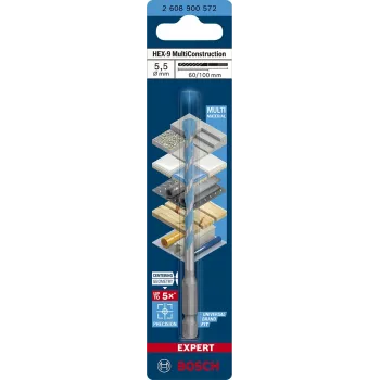 Urbju uzgalis MultiConstruction Bosch EXPERT HEX-9 2608900572 5,5 mm diametrs, 60 mm darba garums