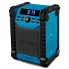 Pārnēsājamais digitālais radio MEDION LIFE E65895 (MD 43895) — PLL uztvērējs, 10 W RMS, LCD, Bluetooth 10 m, IP54, ārējā antena, melns/zils