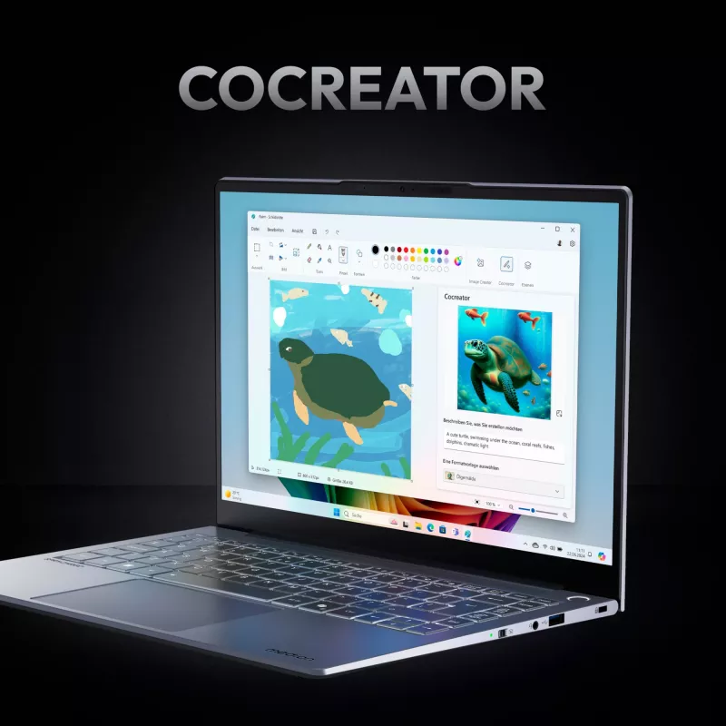 MEDION SPRCHRGD 14 S2 Copilot+ PC Intel Core Ultra 5 228V Klēpjdators 35.6 cm (14 collu) WQXGA+ 32 GB LPDDR5x-SDRAM 512 GB SSD Wi-Fi 7 (802.11be) Windows 11 Home Melns